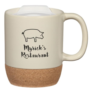 14 Oz. Cork Base Ceramic Mug